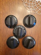 5 Vintage General Electric Gas Range Stove Burner  Black Selector  Knobs for sale  Shipping to South Africa
