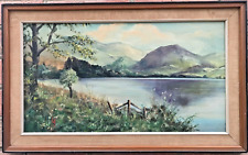 Vintage Original Oil Painting on Canvas Board Landscape Signed by Artist 58x35cm for sale  Shipping to South Africa