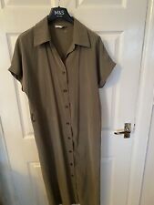 Khaki button dress for sale  GLASGOW