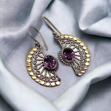 Natural African Amethyst Gemstone Drop/Dangle Earrings 925 Silver For Women for sale  Shipping to South Africa