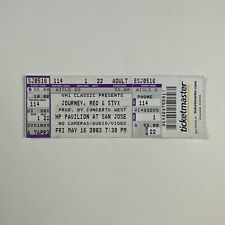 16 de maio de 2003 Journey, REO, & Styx Concert Ticket Stub HP Pavilion at San Jose comprar usado  Enviando para Brazil