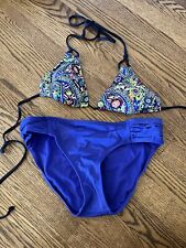 Usado, Bikini para mujer Athleta pequeño azul multitriángulo de baño corbata espalda azul liso parte inferior segunda mano  Embacar hacia Mexico
