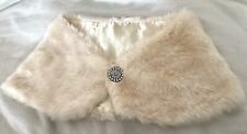 ivory fur wrap for sale  SWANAGE