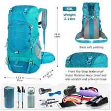 Mochila de caminhada 50L impermeável bolsa de montanhismo mochila ao ar livre para acampamento comprar usado  Enviando para Brazil