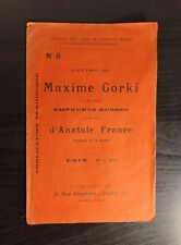 Maxime gorki anatole d'occasion  Paris I