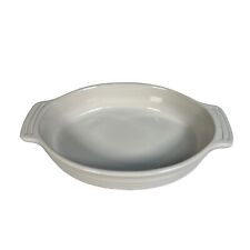 Le Creuset White Kitchenware Double Handled Stoneware 2-9 Inch Oval Baking Dish, used for sale  Shipping to South Africa