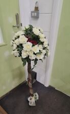White artificial rose for sale  LEEDS