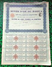 Colombie - Dagua Siège à Paris - Rare Ste Minière Française (Mines d'Or) de 1915 comprar usado  Enviando para Brazil