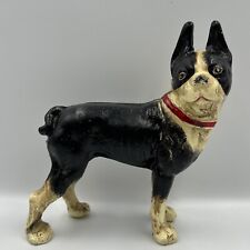 De colección antiguo hierro fundido Boston Terrier Bull Perro tope puerta, usado segunda mano  Embacar hacia Argentina