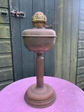 Tall Brass Oil Lamp With Duplex Double Burner and Column Stem Vintage for sale  Shipping to South Africa