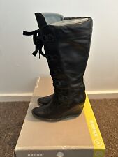 Bronx Wedged Black Boots Size uk3 for sale  Shipping to South Africa
