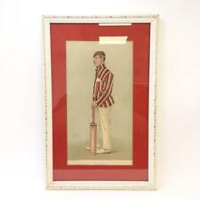 Stampa incorniciata Vanity Fair ""Nei passi dei suoi padri"" Lord Dalmenia ritratto cricket usato  Spedire a Italy