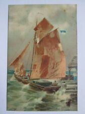 Fishing Boat Leaving Harbour in Rough Sea Vintage Postcard L20 for sale  Shipping to South Africa