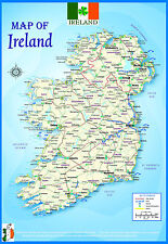 Ireland map laminated for sale  Shipping to Ireland