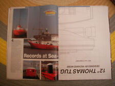 Model Boats plan of 12" Thomas Tug & Mini Sub + magazine December 2004 for sale  BURRY PORT