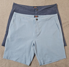 Lote de (2) Shorts Faherty All Day Masculino Tamanho 36 Azul Casual Poliéster Chino comprar usado  Enviando para Brazil