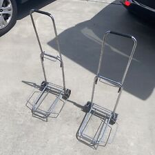 Vintage Lot 2 Luggage Carts Folding Wheeled Parts/Repair for sale  Clover