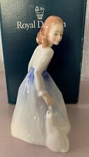 ROYAL DOULTON CHINA LADY FIGURE DOLL  ANDREA WITH CAT No HN 3058 PERFECT BOXED til salgs  Frakt til Norway