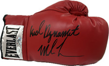 Luva de boxe Mike Tyson Kid Dynamite couro vermelho assinada JSA autenticada R comprar usado  Enviando para Brazil