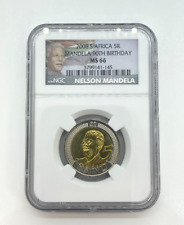 2008 Nelson Mandela S.Africa 90th Birthday MS66 NGC Coin 3799141-145 for sale  Shipping to South Africa