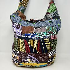 African Wax Fabric Tote Shoulder Bucket Bag Patchwork Cotton Print, used for sale  Shipping to South Africa