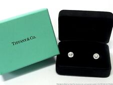 Used, Tiffany Co 0.68ctw Diamond Platinum Soleste Earrings Big Halo Studs w Orig Box for sale  Saint Petersburg