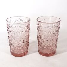 Pioneer Women Pink Glass Cups x2 for sale  Shipping to South Africa