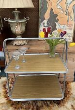 Vintage Retro trolley Drink Cocktail  Folding Mid Century 2 Tier Gin Bar Cart * for sale  Shipping to South Africa