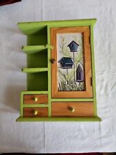 Used, Vtg Small Wood Cabinet Bath Kitchen Storage Birdhouse Cottage Core 70 - 80s for sale  Shipping to South Africa