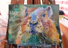 Capybara dipinto originale usato  Roma