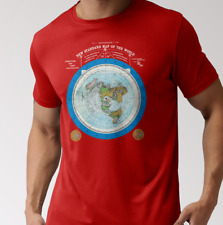 Novo Mapa do Mundo de Gleason | Camiseta Terra Plana | Algodão Vermelho Unissex P-5XL comprar usado  Enviando para Brazil