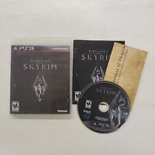 Used, Skyrim Elder Scrolls V PS3 Black Label Complete w/ Map Tested Clean CIB for sale  Shipping to South Africa
