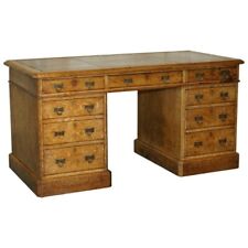 ANTIQUE CIRCA 1883 REVEREND FRANK H FISHER GIFTED VICTORIAN OAK PARTNER DESK for sale  Shipping to South Africa