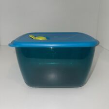 Tupperware 6 1/4 xícaras azul tampa ventilada recipiente de armazenamento quadrado. 3384A comprar usado  Enviando para Brazil