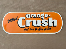 RARE PORCELAIN ORANGE CRUSH ENAMEL SIGN 60 INCHES SSP for sale  Shipping to South Africa