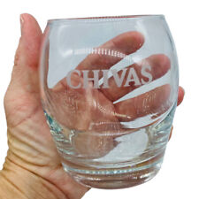 2 copos redemoinho moldados redondos de uísque escocês Chivas logotipo gravado 10 oz. Utensílios de bar comprar usado  Enviando para Brazil