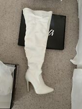 White knee boots for sale  DONCASTER