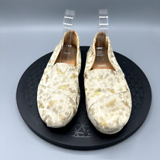 Sapato Feminino Toms Alpargata Birch Foil Golden Bumble Bees 7.5 Flats, usado comprar usado  Enviando para Brazil