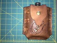 Leather flask case for sale  Edgerton