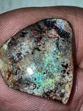 Andamooka Matrix Opal with Orange Green Pinfire, 12.7ct, Polished for sale  Shipping to South Africa