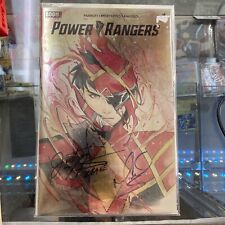 Usado, Power Rangers 1 variante de lámina Momoko firmada por Michael Copon y Justin Nimmo ¡Boom! segunda mano  Embacar hacia Argentina