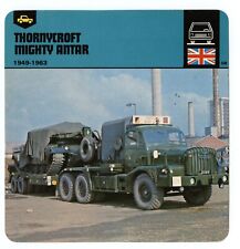 Thornycroft Mighty Antar - Military Utility Truck Edito Service Auto Rally Card, used for sale  Shipping to South Africa