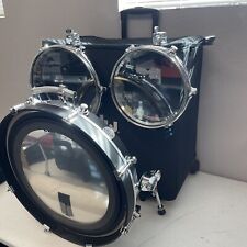 DW Drum Works Steel 20" Pancake Bass Drum 12" & 10" Piccolo Tom W Roller case for sale  Shipping to South Africa