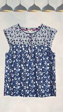 Ex White Stuff Women’s Sleeveless Jersey Top in Blue Multi for sale  Shipping to South Africa