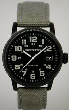 Relógio militar Szanto 1100 Series mostrador preto SS cinza têxtil inspiração vintage comprar usado  Enviando para Brazil