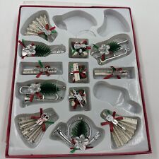 Instrumentos vintage adornos navideños papel plata plástico años 90 ligero 12 segunda mano  Embacar hacia Argentina