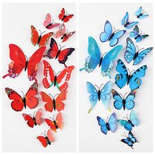 12 pegatinas de pared 3D mariposa imán nevera calcomanía diseño artístico para niños decoración del hogar segunda mano  Embacar hacia Argentina
