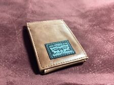 Carteira bifold de couro Levi Strauss com etiqueta de couro preta comprar usado  Enviando para Brazil