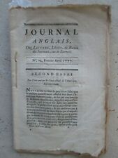 Journal anglais 1777 d'occasion  Châtillon-en-Bazois