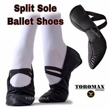 Ballet Shoes, SPLIT SOLE Dance Shoes Black Leather, Child Adult Sizes for sale  Shipping to South Africa